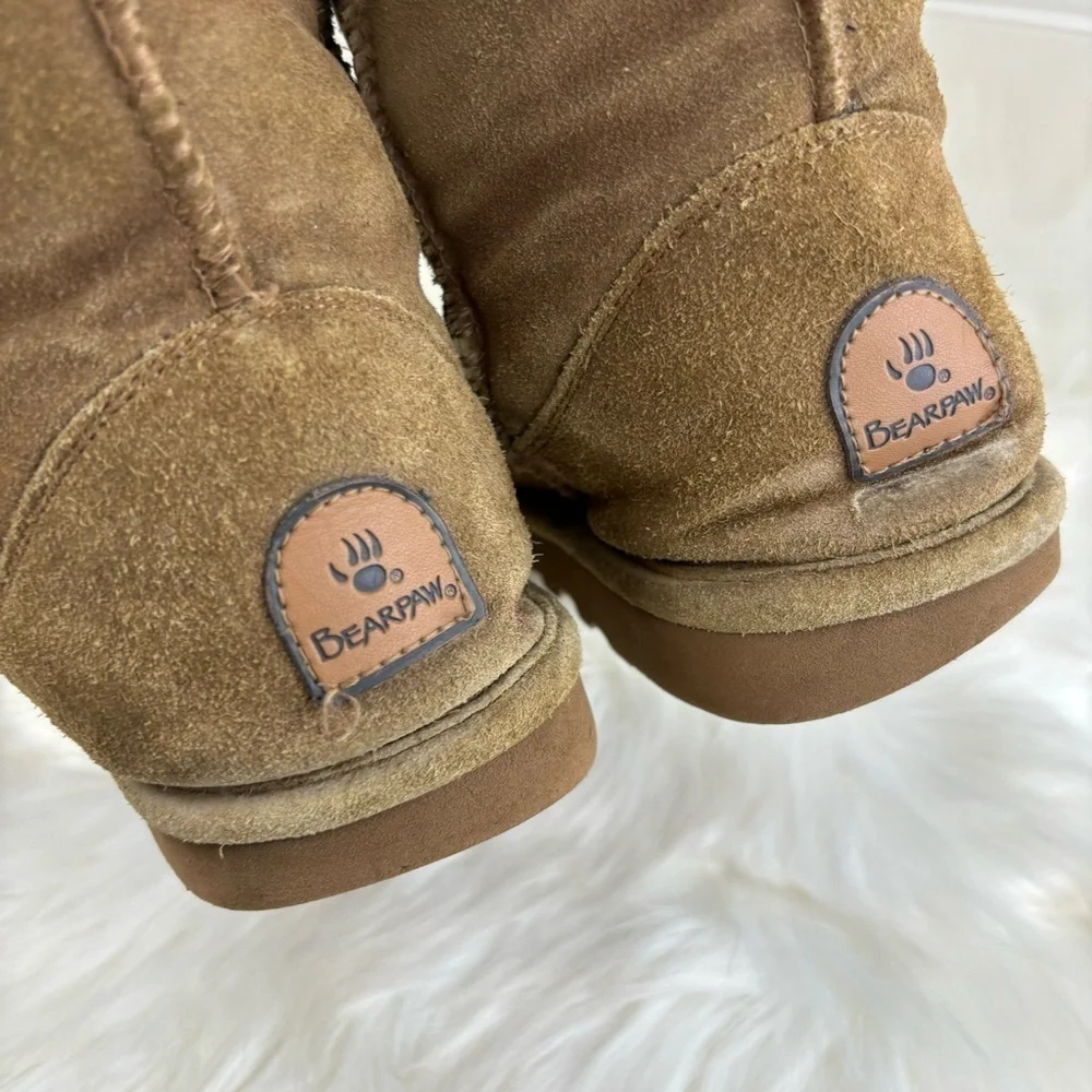 BEARPAW FUR WINTER TALL BOOTS SIZE 8